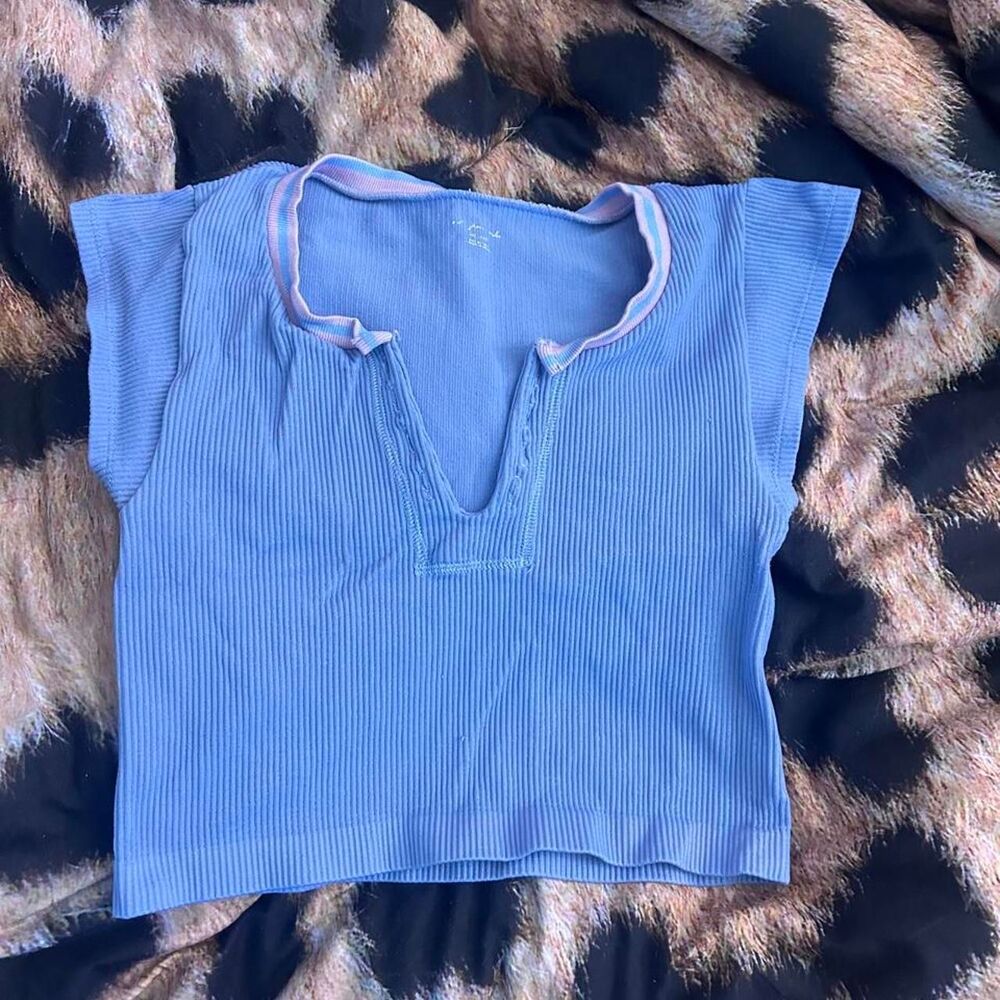 Urban-outfitters Women's Blue and Purple Crop-top